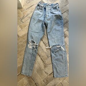 Abercrombie “dad” jeans curve love 25